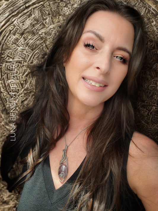 Amethyst Sterling Silver Wire Wrapped Pendant