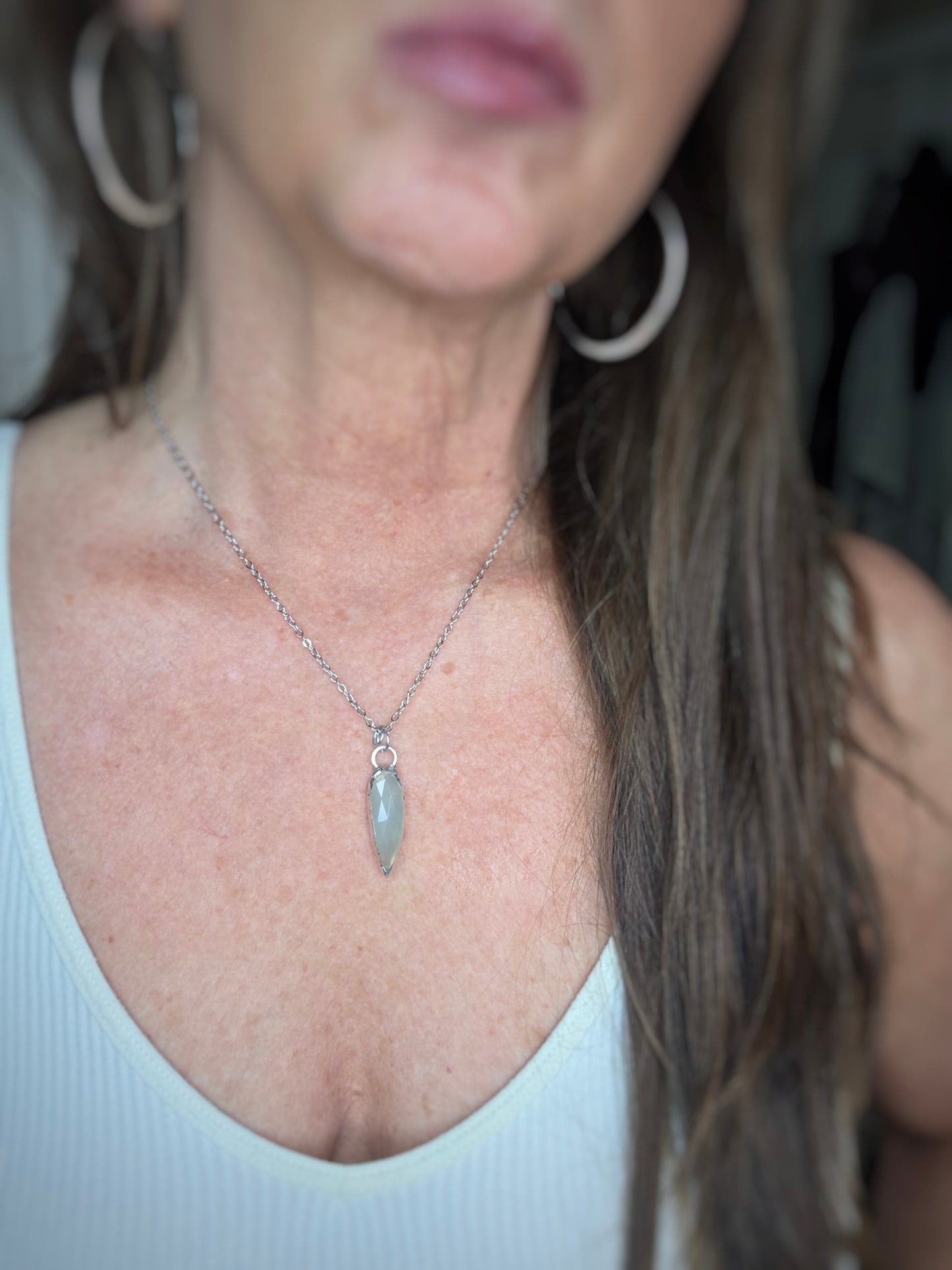 Blue Chalcedony Pendant
