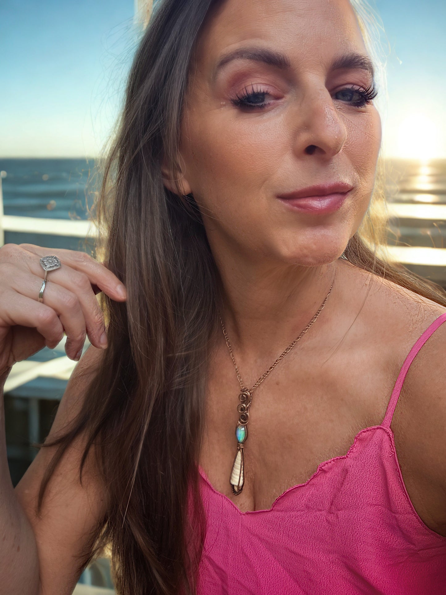 Aurora Opal Doublet Pendant