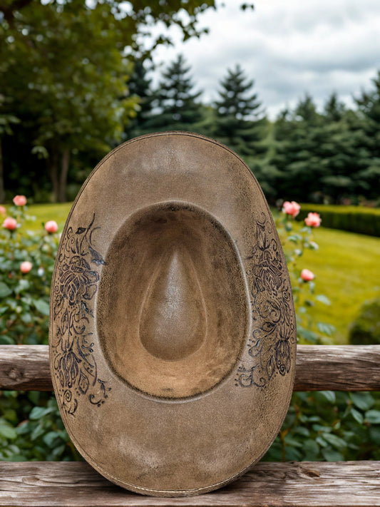 Handburned Cowgirl Hat
