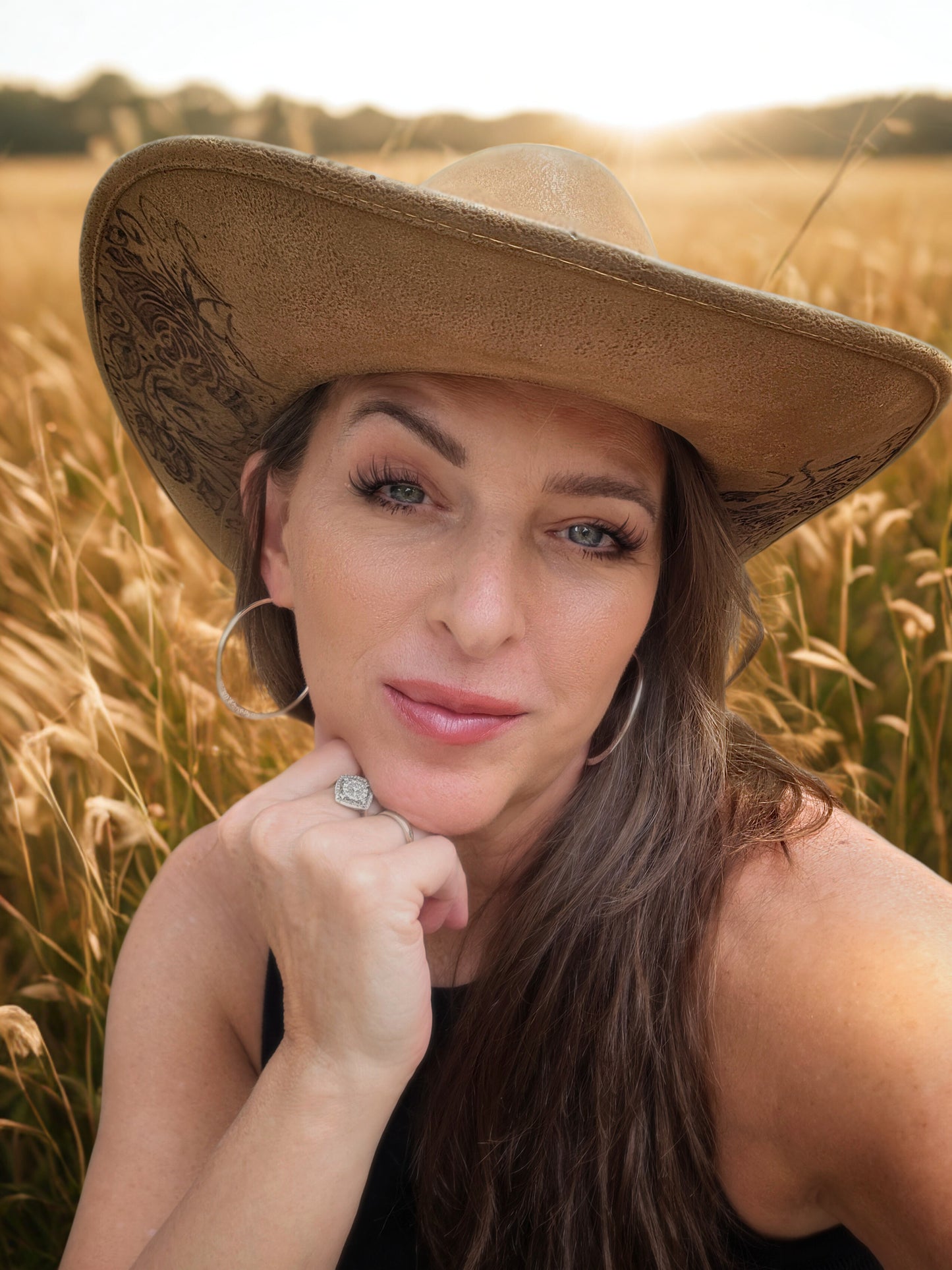 Handburned Cowgirl Hat