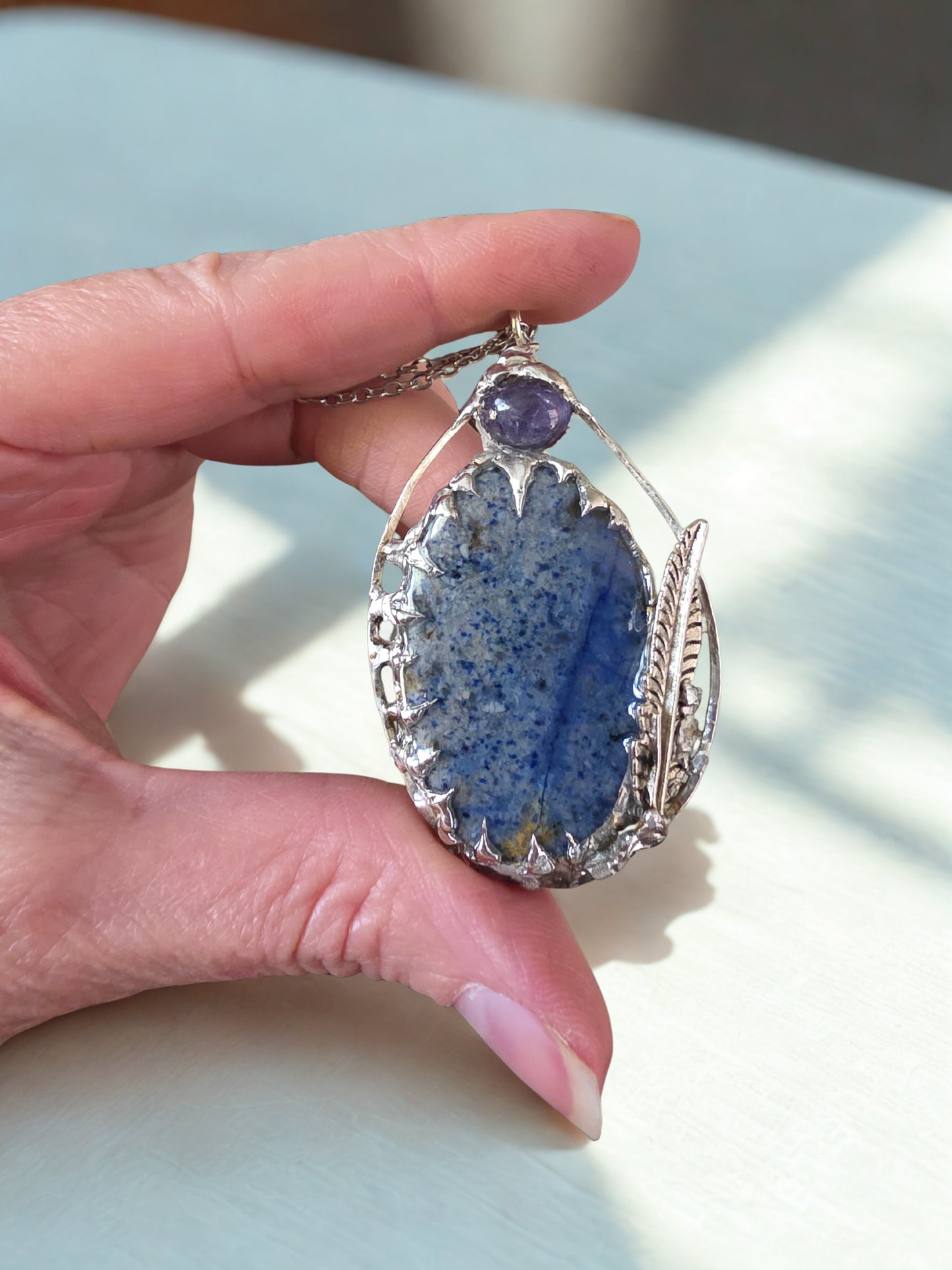 Dumerite & Tanzanite Pendant