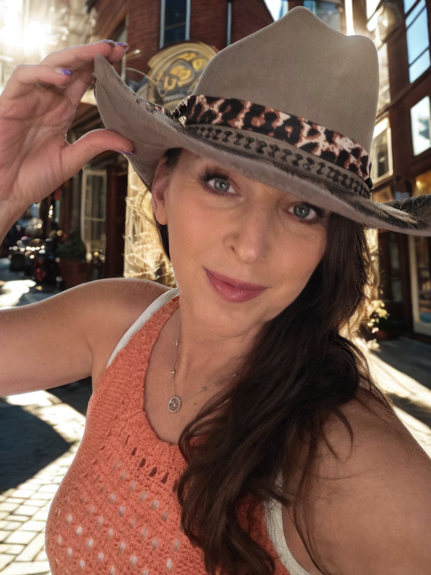 Handburned cowgirl Squash Hat
