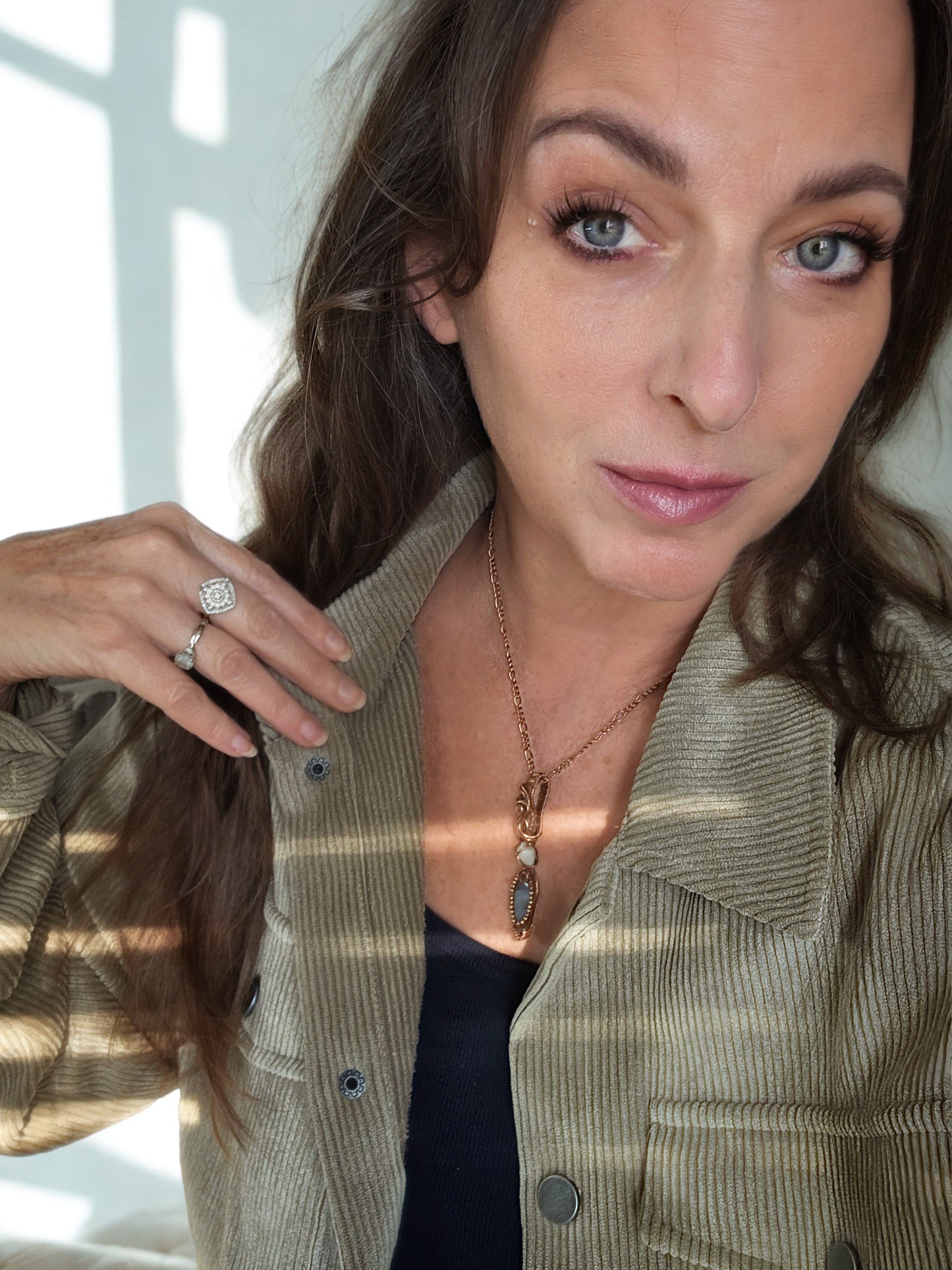 Labradorite/ Moonstone Pendant