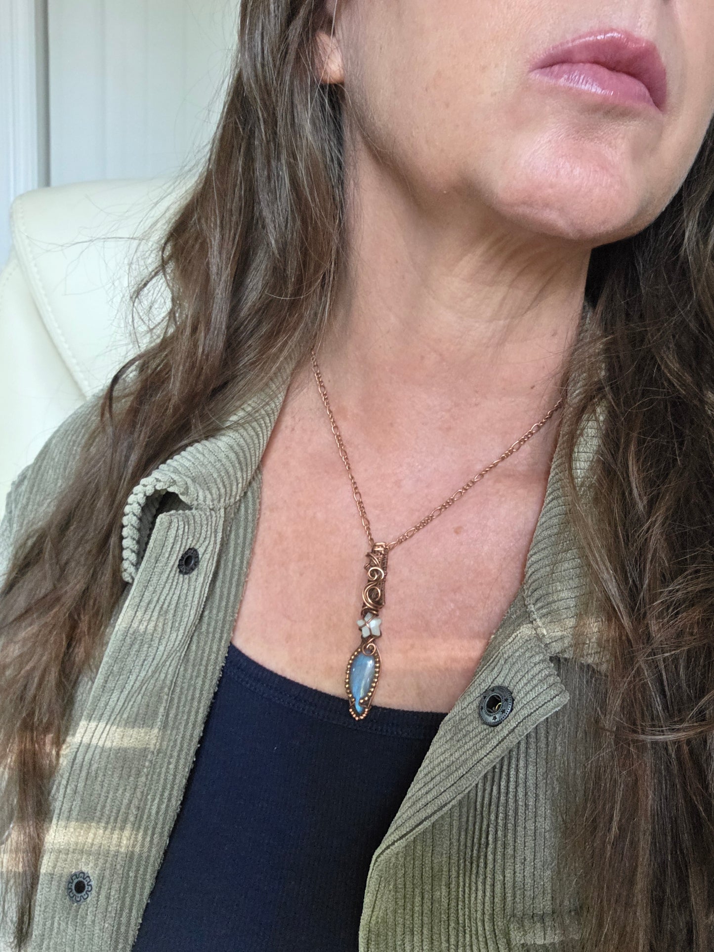 Labradorite/ Moonstone Pendant