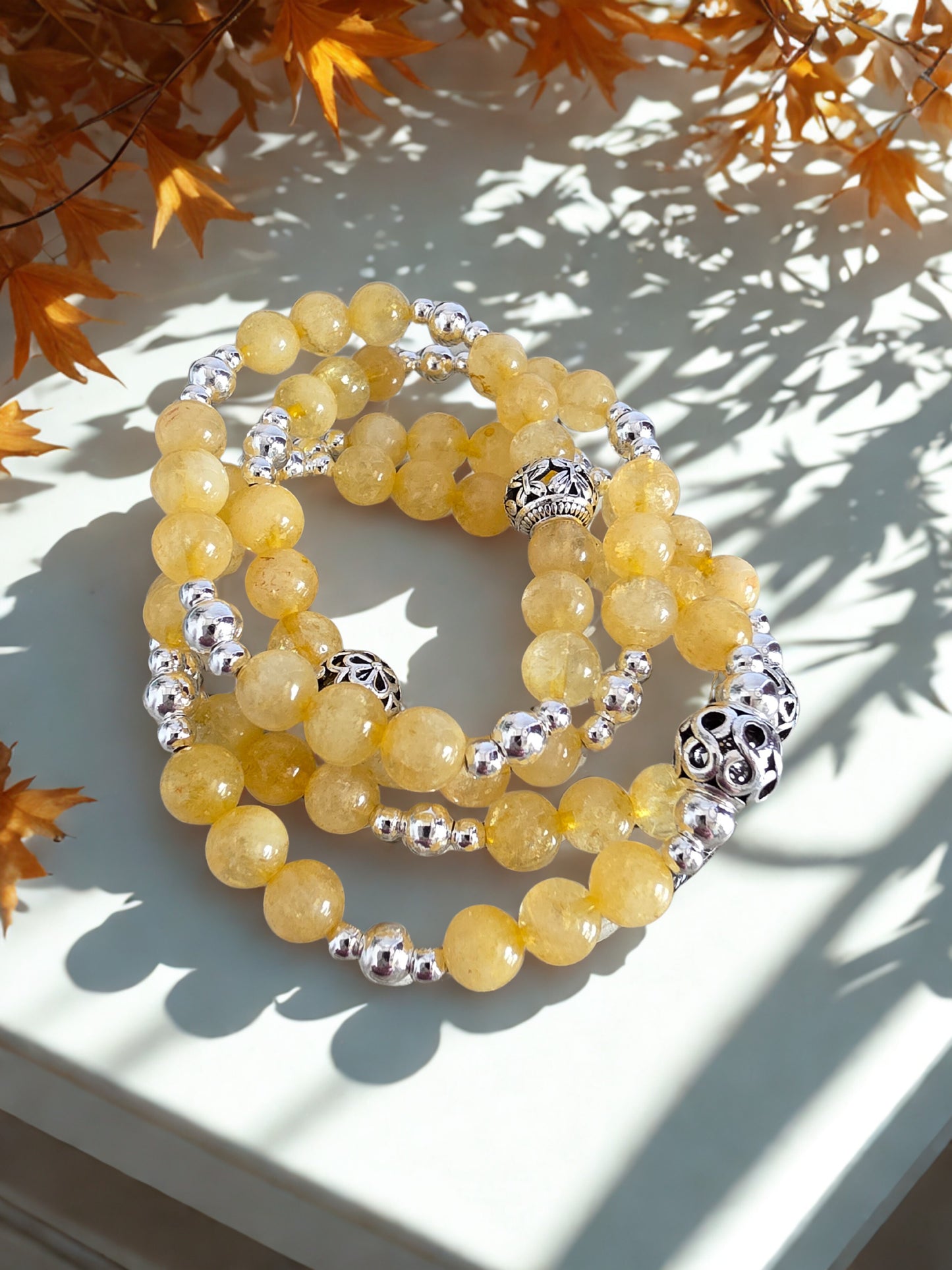 Citrine stretch bracelets