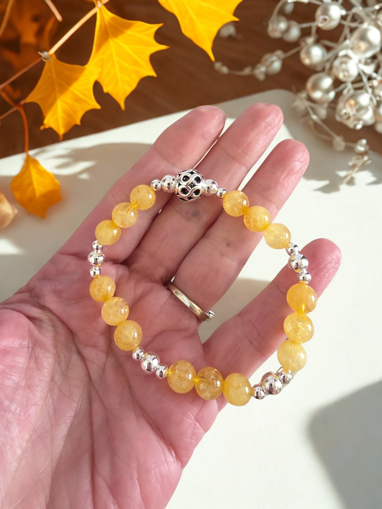 Citrine stretch bracelets