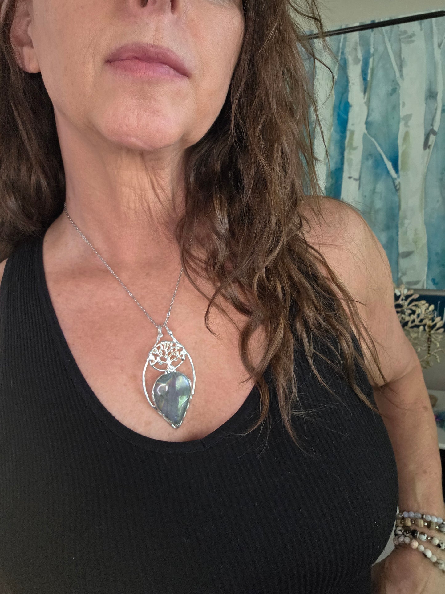 Rainbow Flash Labradorite Soldered Pendant | Handcrafted Artisan Crystal Necklace | Mystical Gemstone Jewelry
