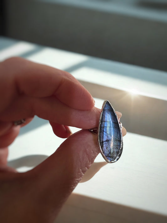 Labradorite Statement Ring