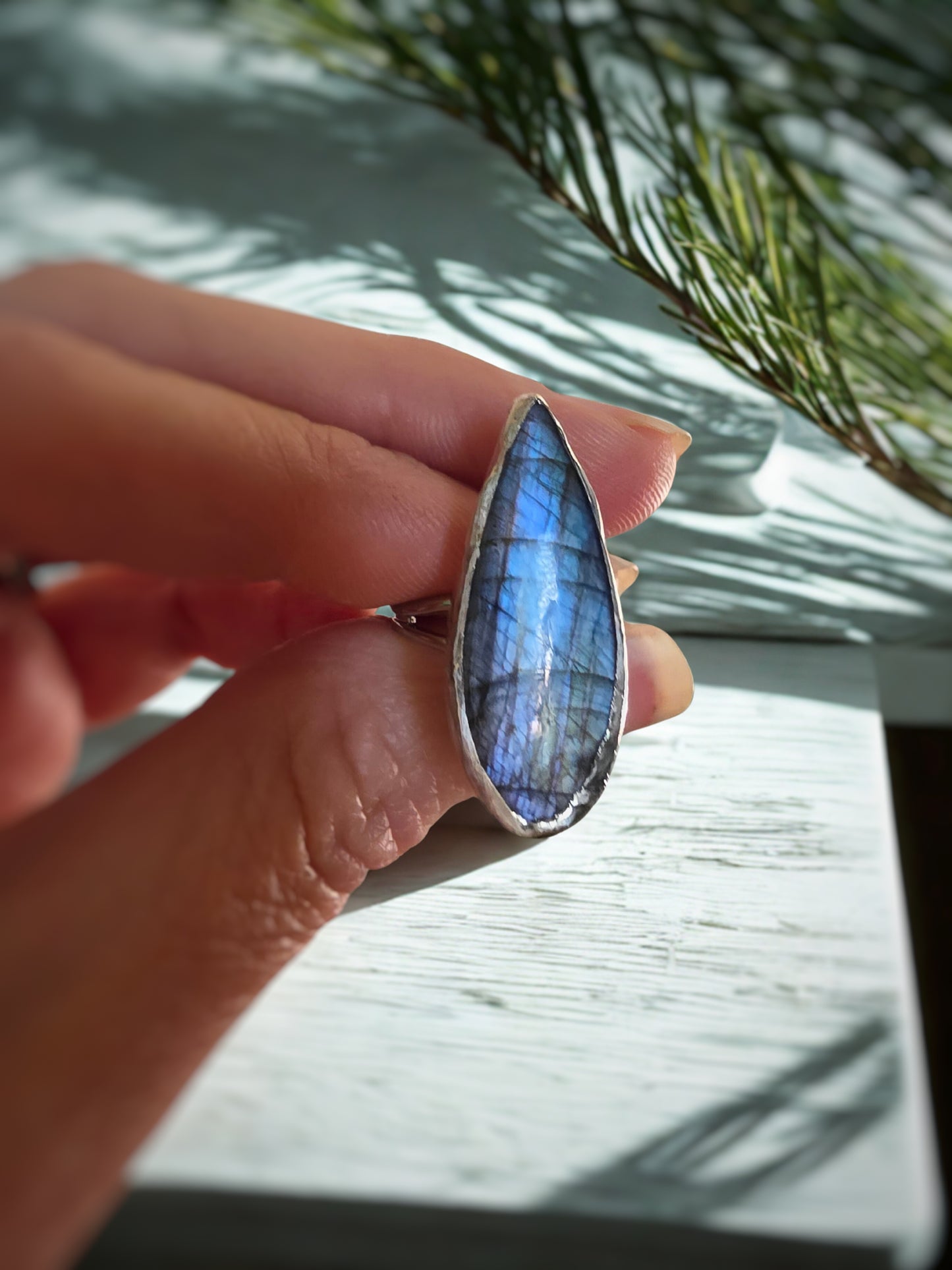 Labradorite Statement Ring