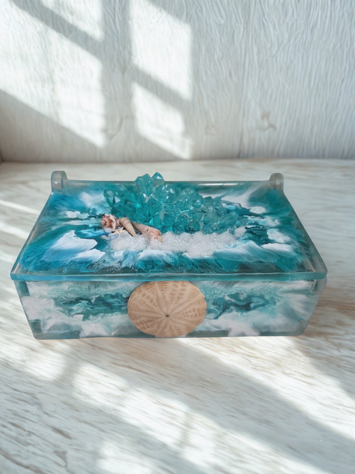 Ocean Crystal Keepsake box / Resin