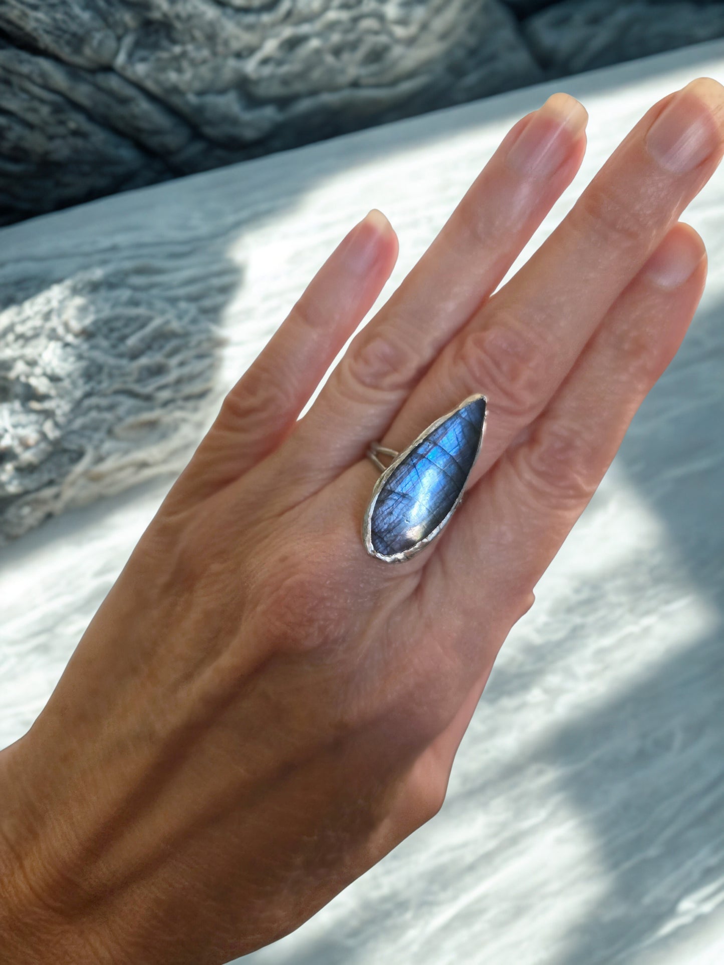 Labradorite Statement Ring