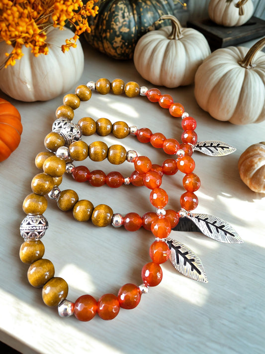 Carnelian fall bracelet