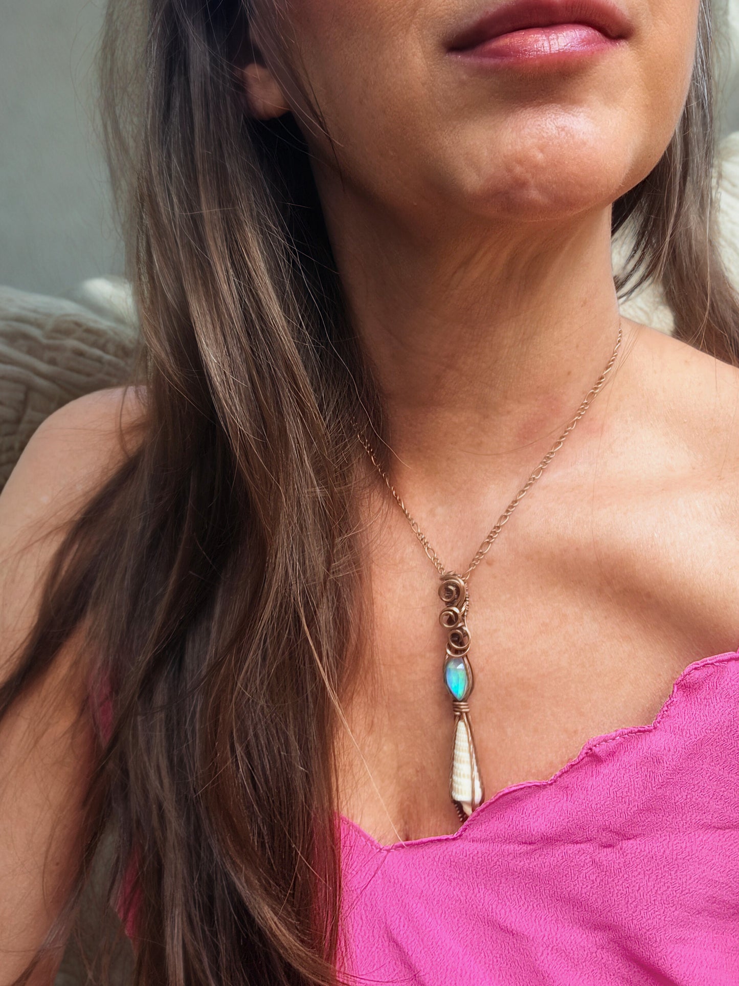 Aurora Opal Doublet Pendant