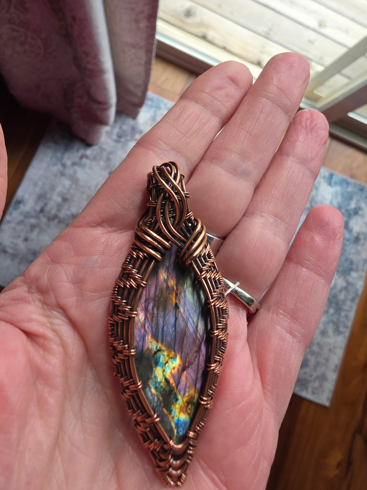 Mystic Flame Labradorite Pendant