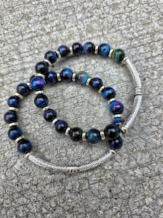 Galaxy Tiger's Eye stretch bracelet