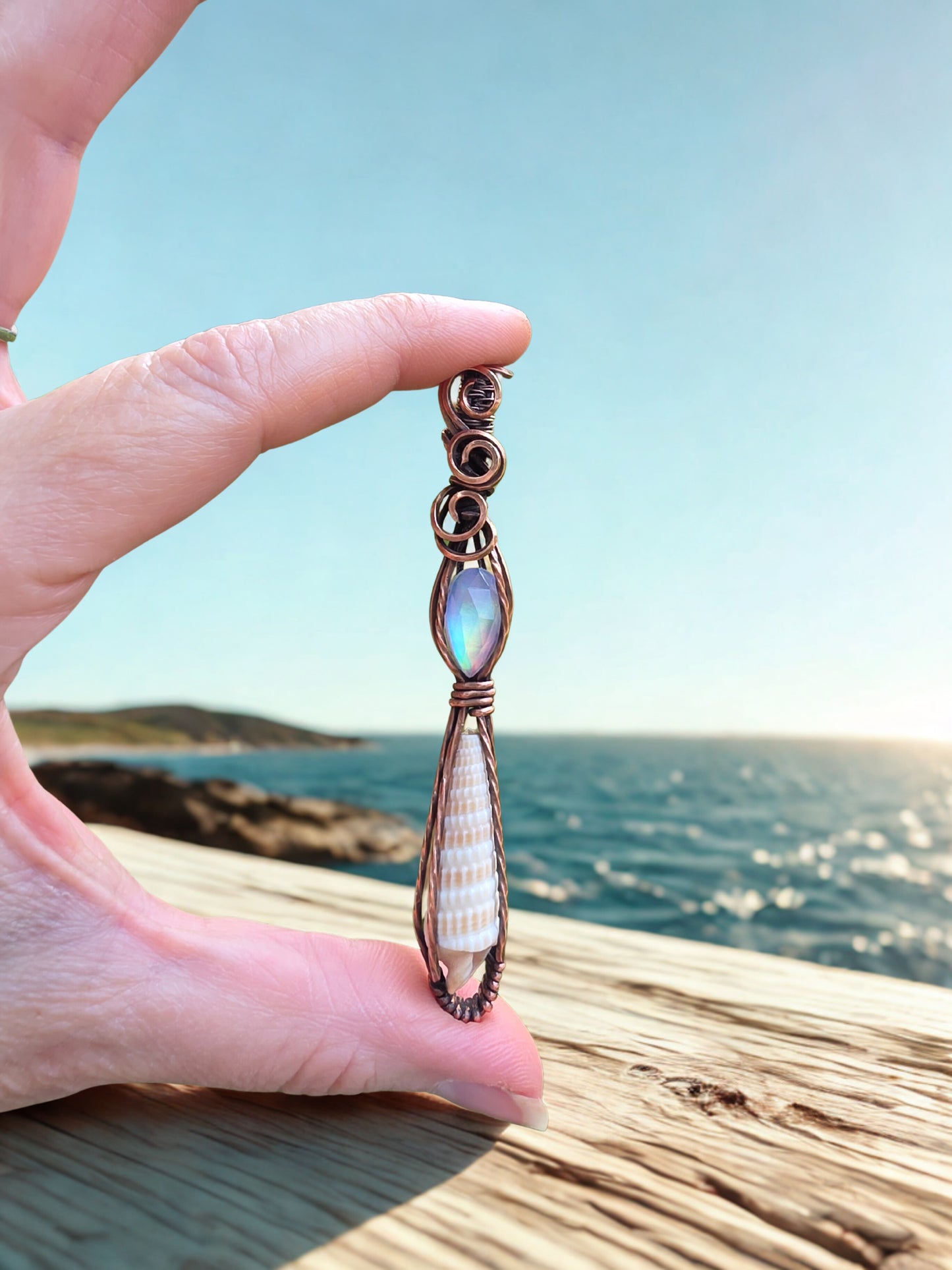 Aurora Opal Doublet Pendant