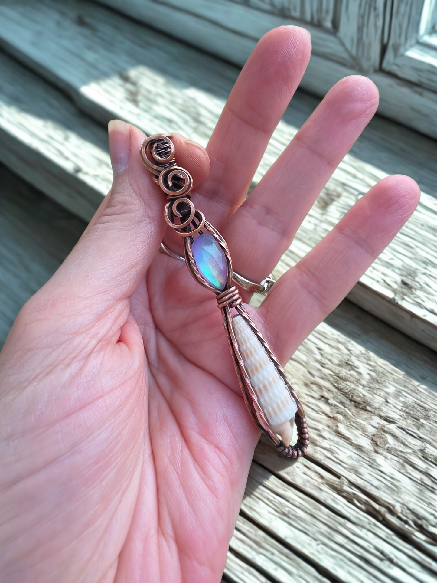 Aurora Opal Doublet Pendant