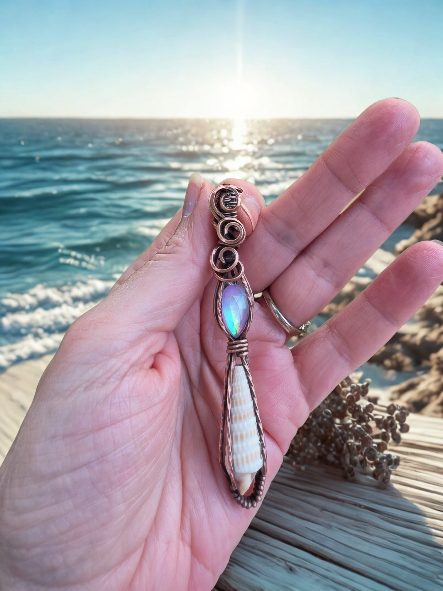 Aurora Opal Doublet Pendant