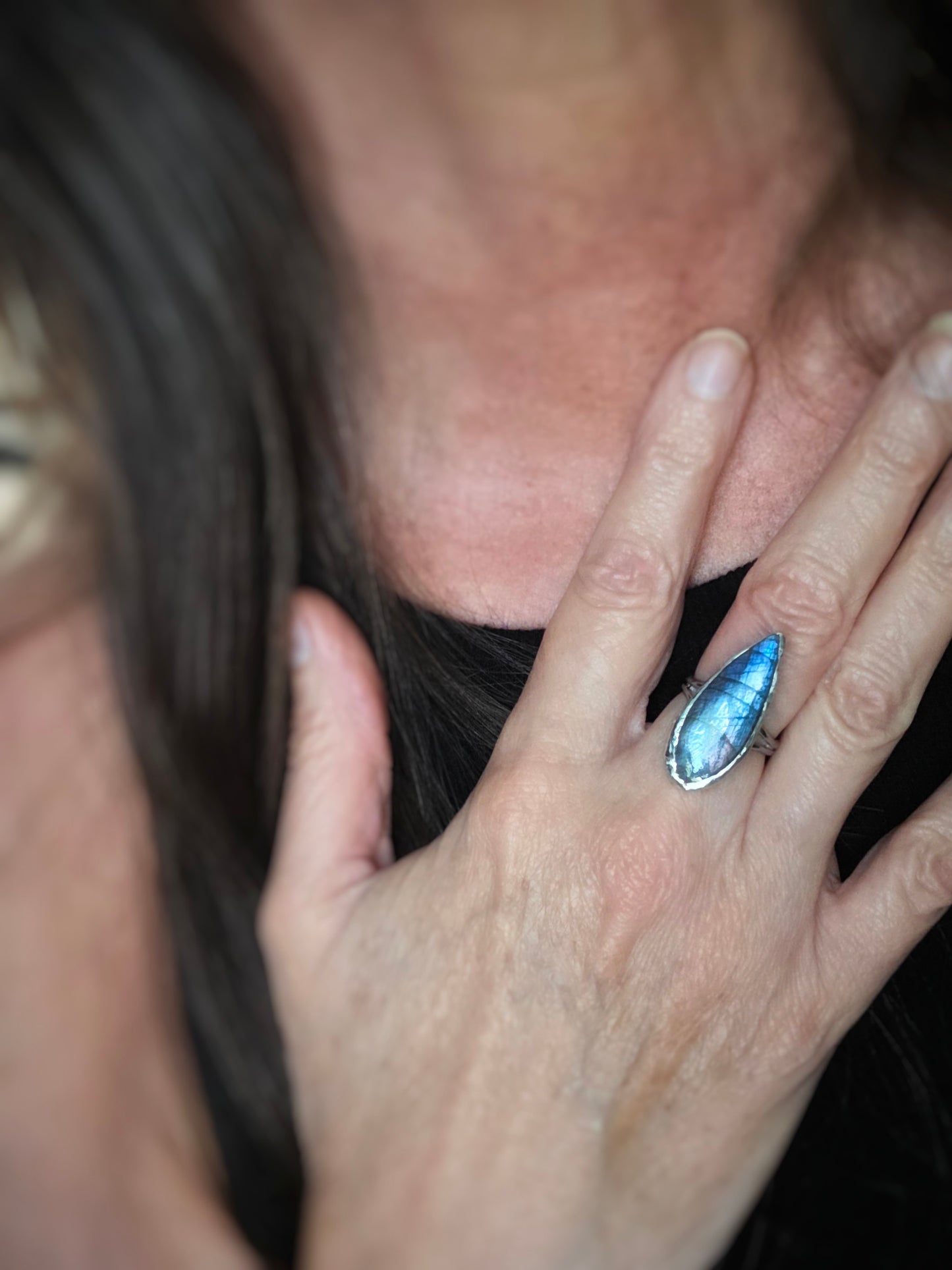 Labradorite Statement Ring