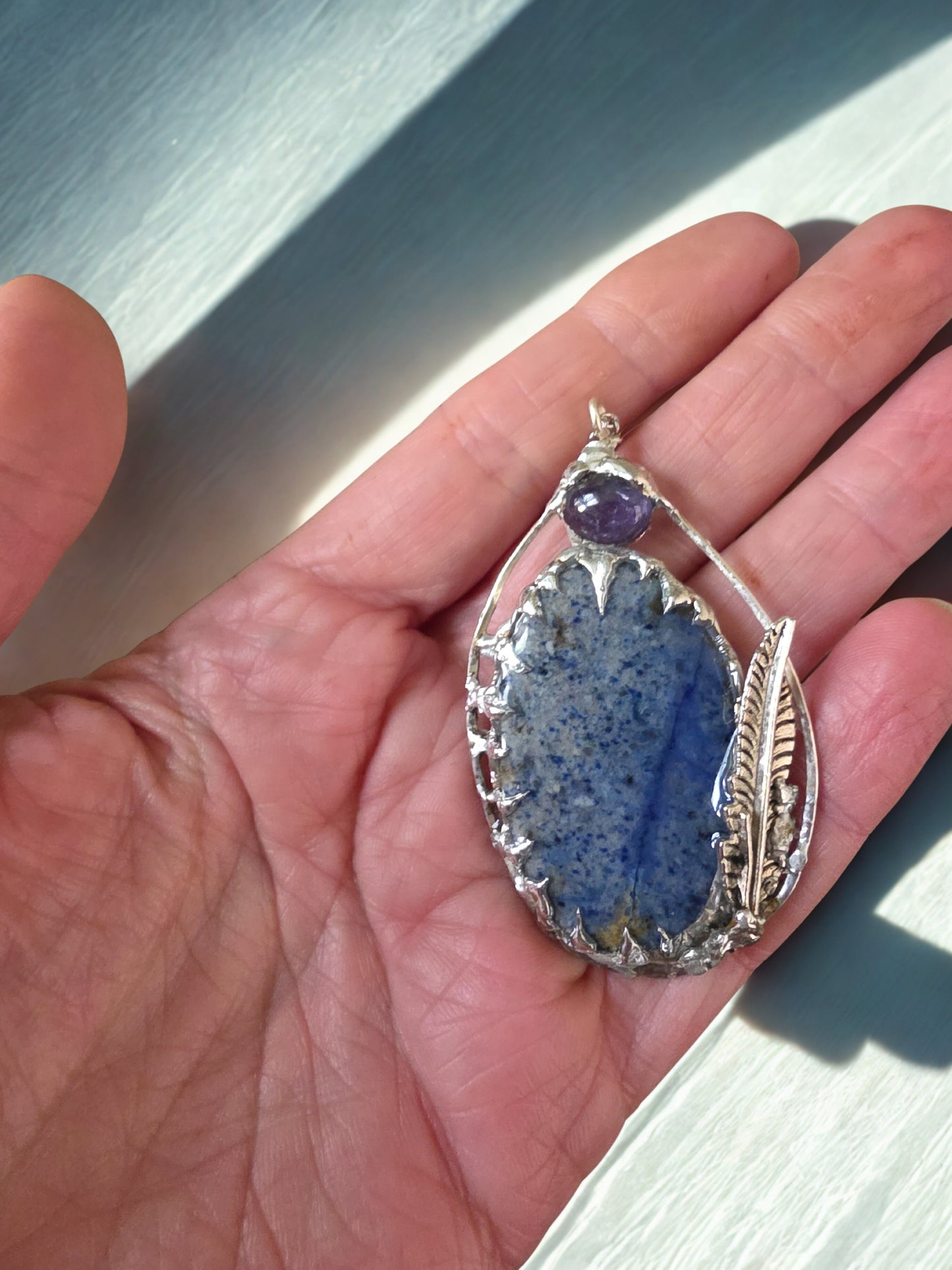 Dumerite & Tanzanite Pendant