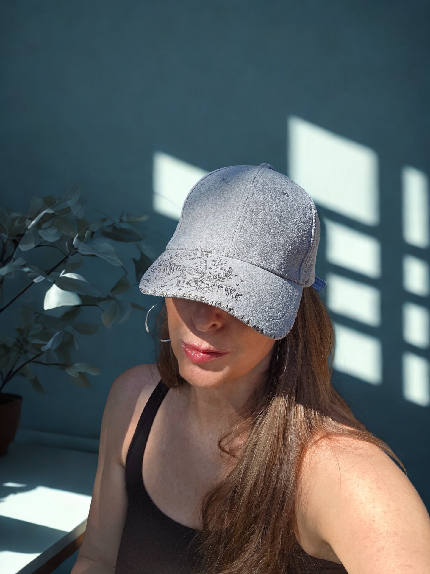 Grey Mushroom Handburned Cap