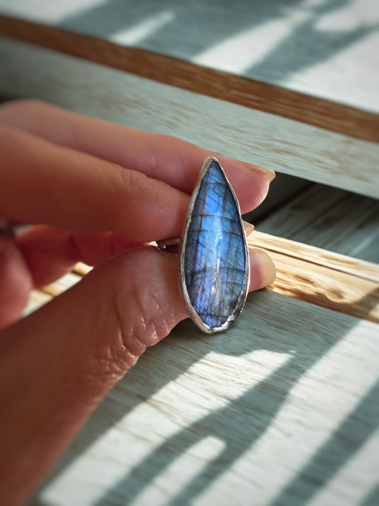Labradorite Statement Ring