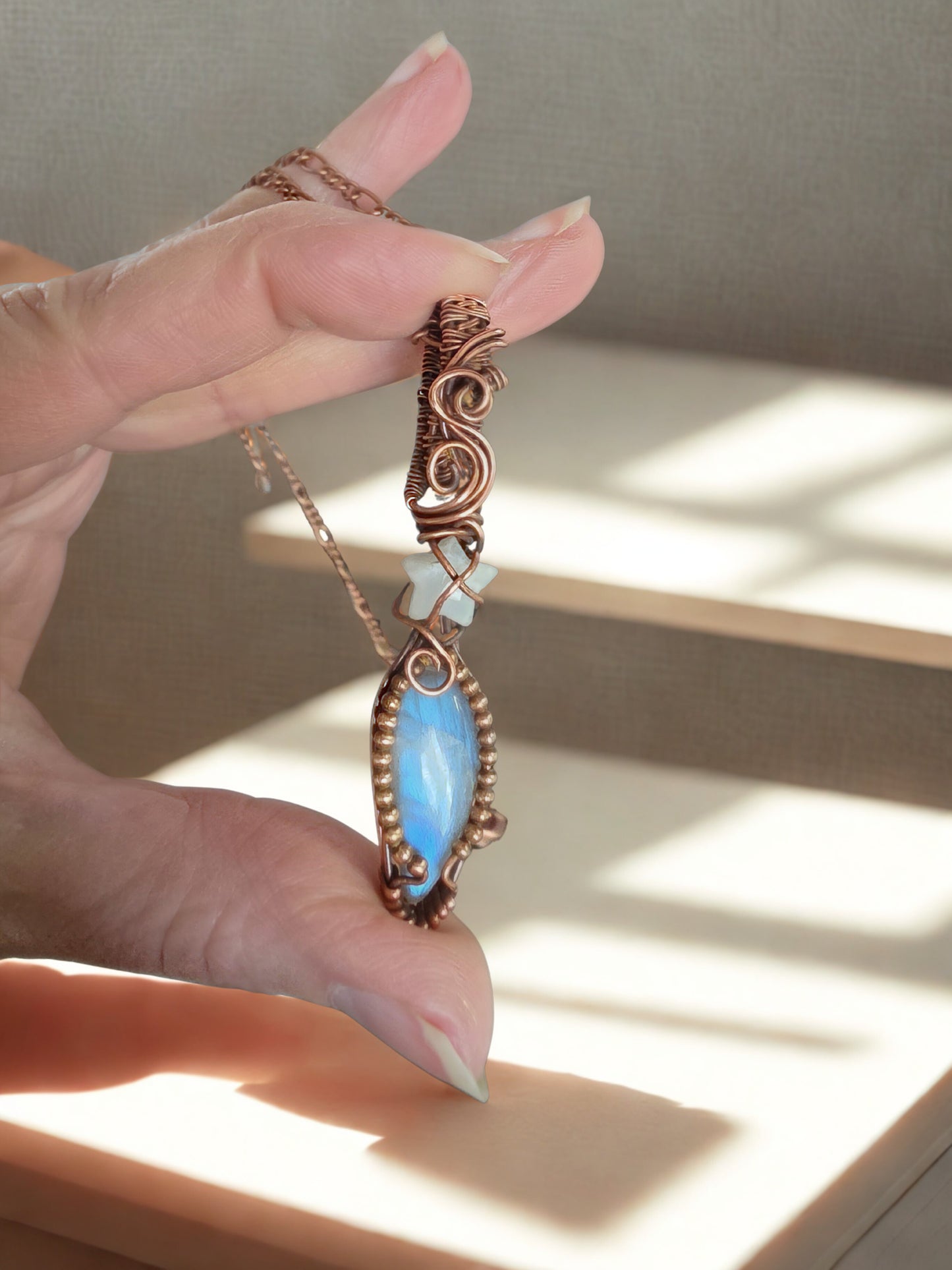 Labradorite/ Moonstone Pendant