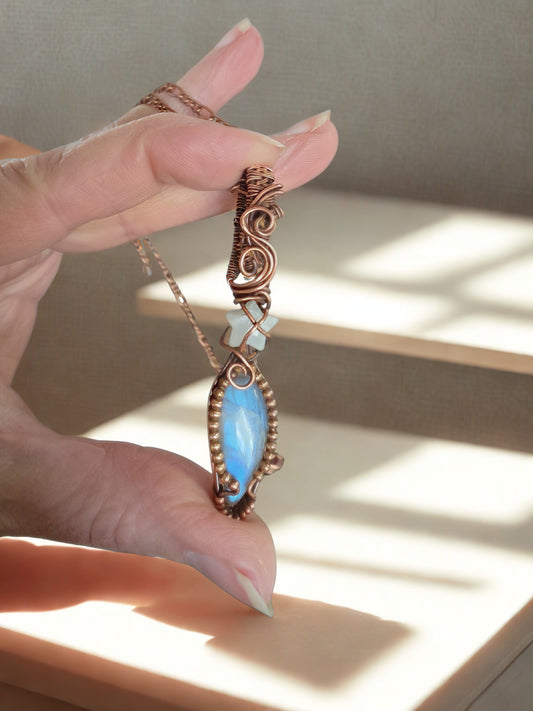 Labradorite/ Moonstone Pendant