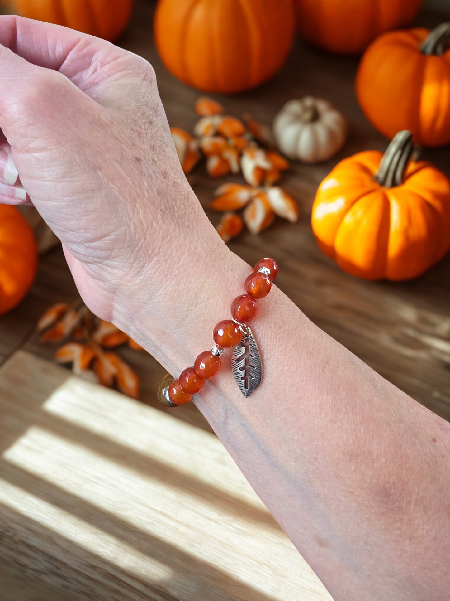Carnelian fall bracelet