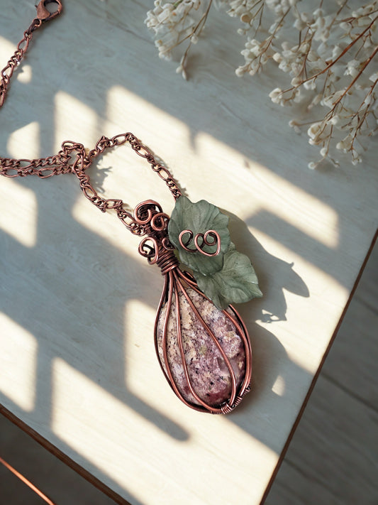 Pumpkin themed India Agate Pendant