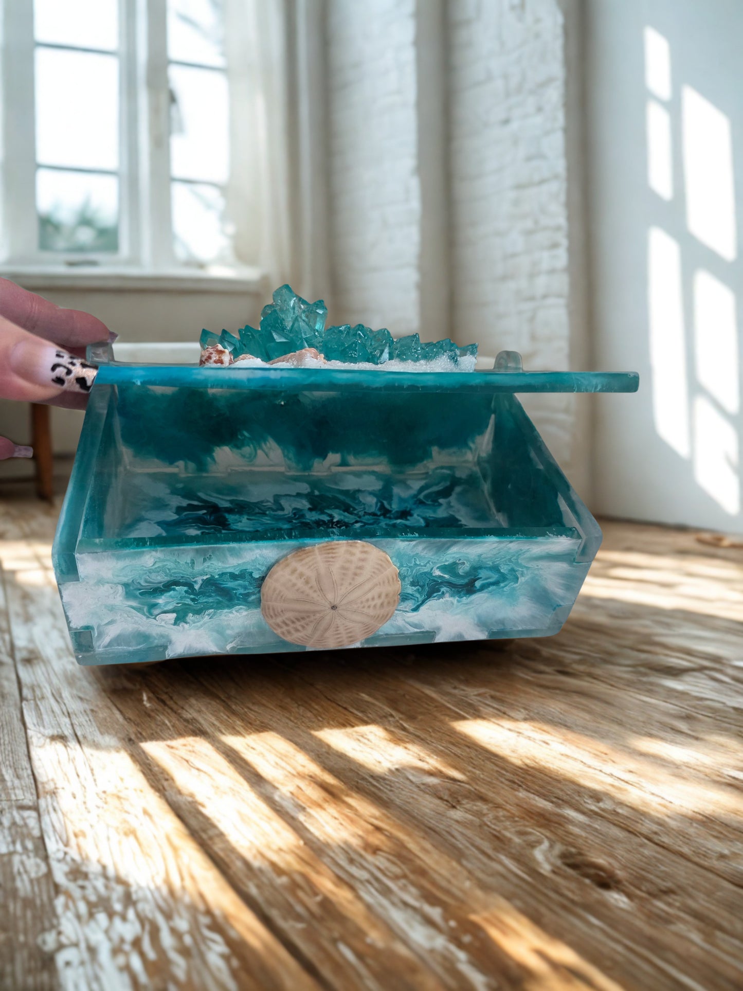 Ocean Crystal Keepsake box / Resin