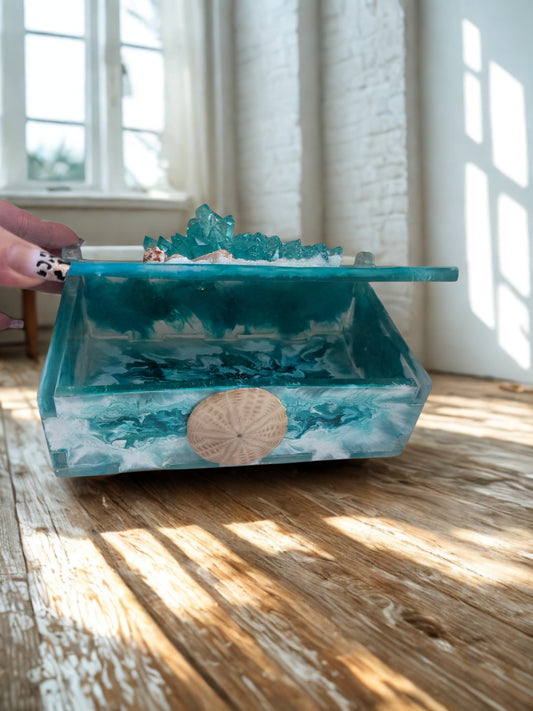Ocean Crystal Keepsake box / Resin