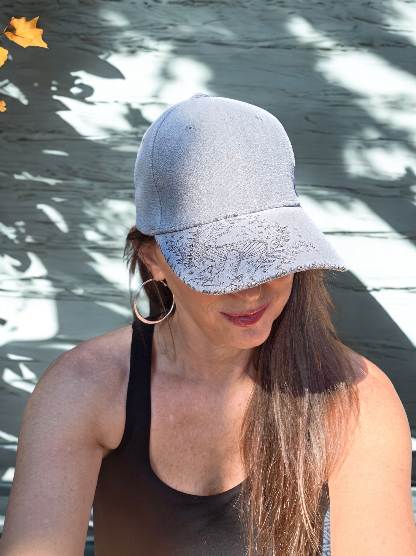 Grey Mushroom Handburned Cap
