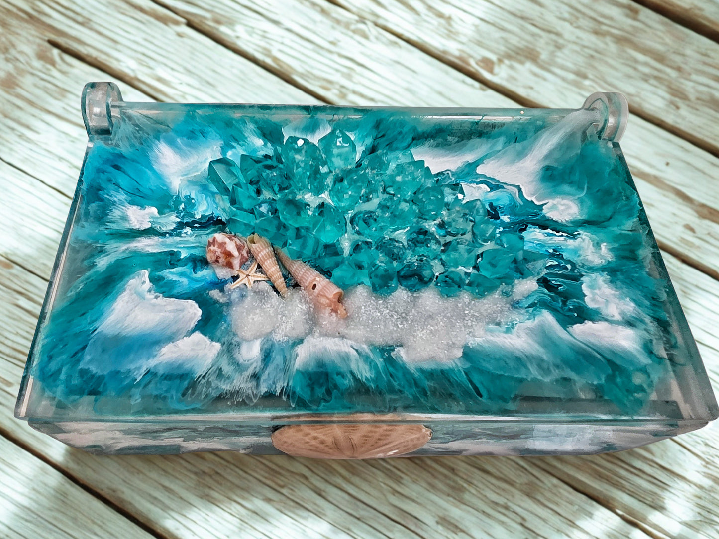 Ocean Crystal Keepsake box / Resin