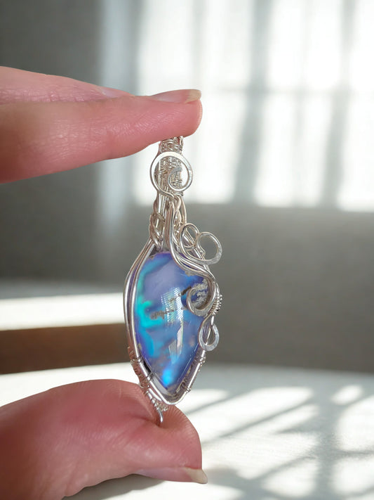 Aurora Sky Agate Doublet Coastal Pendant